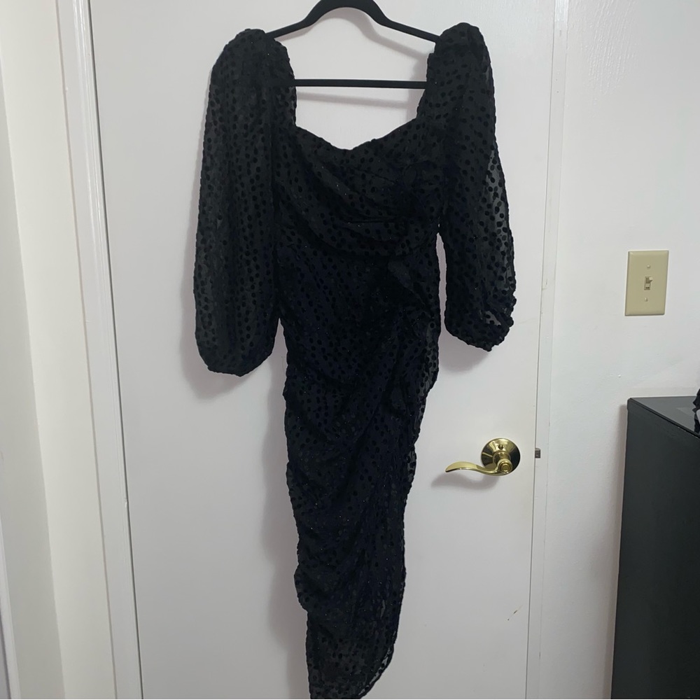 NWT ASTR the Label Athens Burnout Ruched Midi Dress Size XS